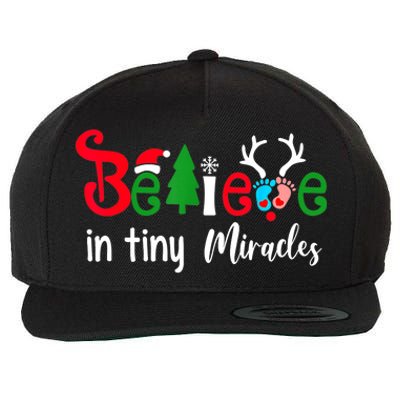 Christmas Nicu Nurse Believe In Tiny Miracles Wool Snapback Cap