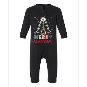 Christmas Nurse Nursing Cute Health Worker Merry Christmas Infant Fleece One Piece