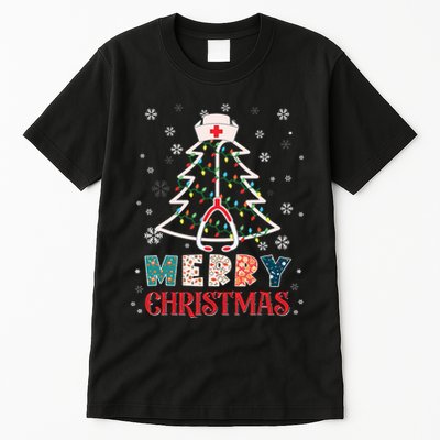 Christmas Nurse Nursing Cute Health Worker Merry Christmas Tall T-Shirt