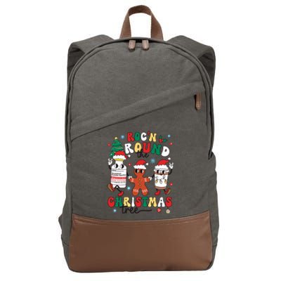 Christmas Nurse Nursing Rocn Around The Christmas Tree Cotton Canvas Backpack