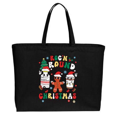 Christmas Nurse Nursing Rocn Around The Christmas Tree Cotton Canvas Jumbo Tote