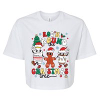 Christmas Nurse Nursing Rocn Around The Christmas Tree Bella+Canvas Jersey Crop Tee