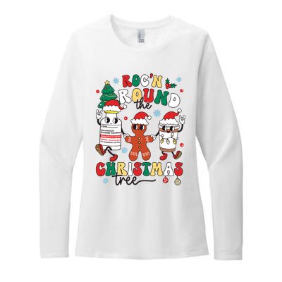 Christmas Nurse Nursing Rocn Around The Christmas Tree Womens CVC Long Sleeve Shirt