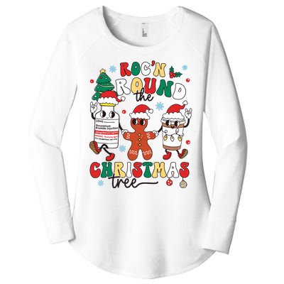 Christmas Nurse Nursing Rocn Around The Christmas Tree Women's Perfect Tri Tunic Long Sleeve Shirt