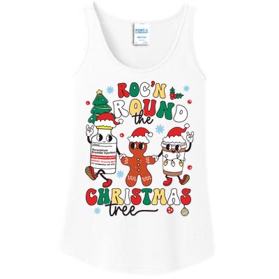 Christmas Nurse Nursing Rocn Around The Christmas Tree Ladies Essential Tank