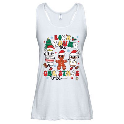 Christmas Nurse Nursing Rocn Around The Christmas Tree Ladies Essential Flowy Tank