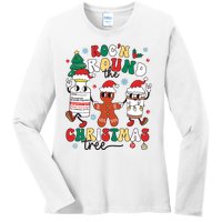 Christmas Nurse Nursing Rocn Around The Christmas Tree Ladies Long Sleeve Shirt