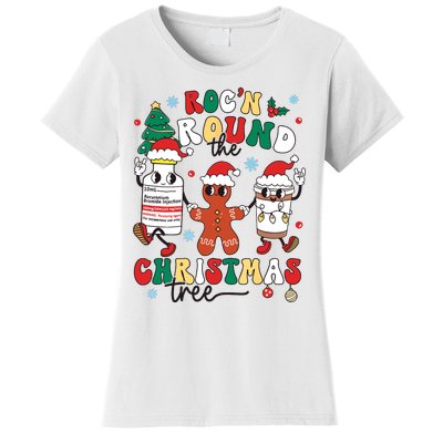 Christmas Nurse Nursing Rocn Around The Christmas Tree Women's T-Shirt