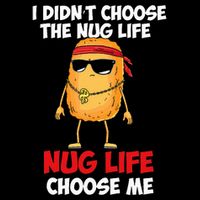 Chicken Nugget Nug Life Flat Bill Trucker Hat