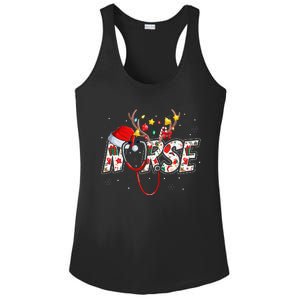 Christmas Nurse Nursing Cute Health Worker Christmas Pattern Ladies PosiCharge Competitor Racerback Tank