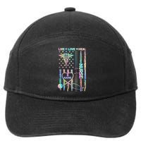 Custom Name Nurse Live Love Heal Colorful USA Flag 7-Panel Snapback Hat