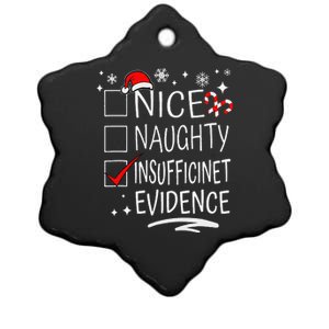 Christmas Nice Naughty Insufficient Evidence Family Group Ceramic Star Ornament