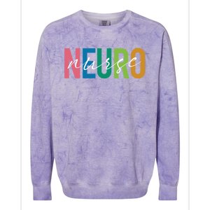 Cute Neuro Nurse Neurology Nursing Student Proud Nurselif Gift Colorblast Crewneck Sweatshirt