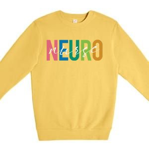 Cute Neuro Nurse Neurology Nursing Student Proud Nurselif Gift Premium Crewneck Sweatshirt