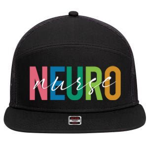 Cute Neuro Nurse Neurology Nursing Student Proud Nurselif Gift 7 Panel Mesh Trucker Snapback Hat