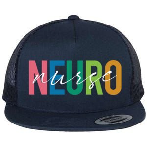 Cute Neuro Nurse Neurology Nursing Student Proud Nurselif Gift Flat Bill Trucker Hat