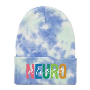 Cute Neuro Nurse Neurology Nursing Student Proud Nurselif Gift Tie Dye 12in Knit Beanie