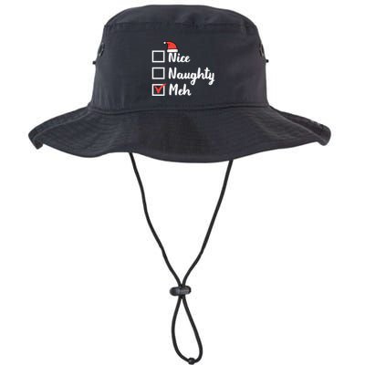 Christmas Nice Naughty Meh Funny Xmas List Gift Bucket Hat