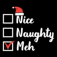 Christmas Nice Naughty Meh Funny Xmas List Gift Wool Snapback Cap