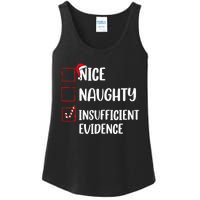 Christmas Nice Naughty Insufficient Evidence Santa Ladies Essential Tank