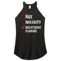 Christmas Nice Naughty Insufficient Evidence Santa Women's Perfect Tri Rocker Tank