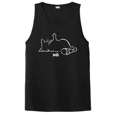 Cat Nope Naysayers Middle Finger Cat PosiCharge Competitor Tank