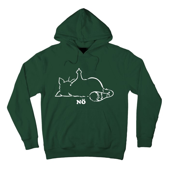 Cat Nope Naysayers Middle Finger Cat Hoodie