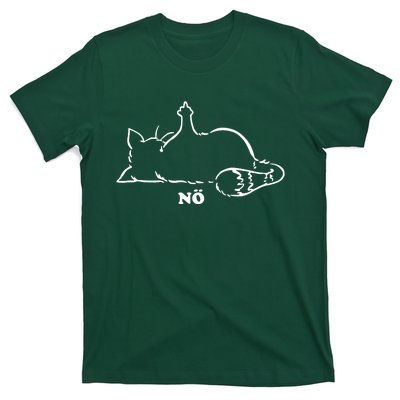 Cat Nope Naysayers Middle Finger Cat T-Shirt