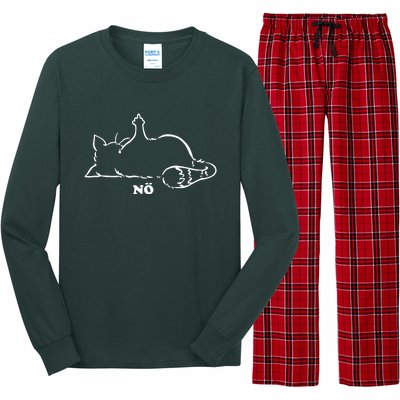 Cat Nope Naysayers Middle Finger Cat Long Sleeve Pajama Set