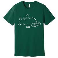 Cat Nope Naysayers Middle Finger Cat Premium T-Shirt