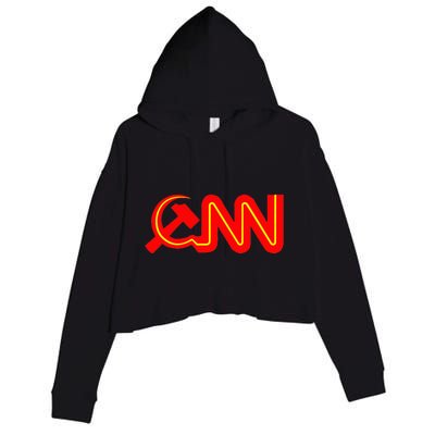 Communist News Network Funny Fake News Crop Fleece Hoodie