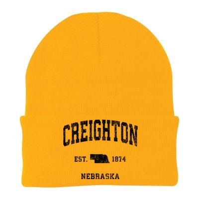 Creighton Nebraska Ne Vintage Athletic Sports Knit Cap Winter Beanie