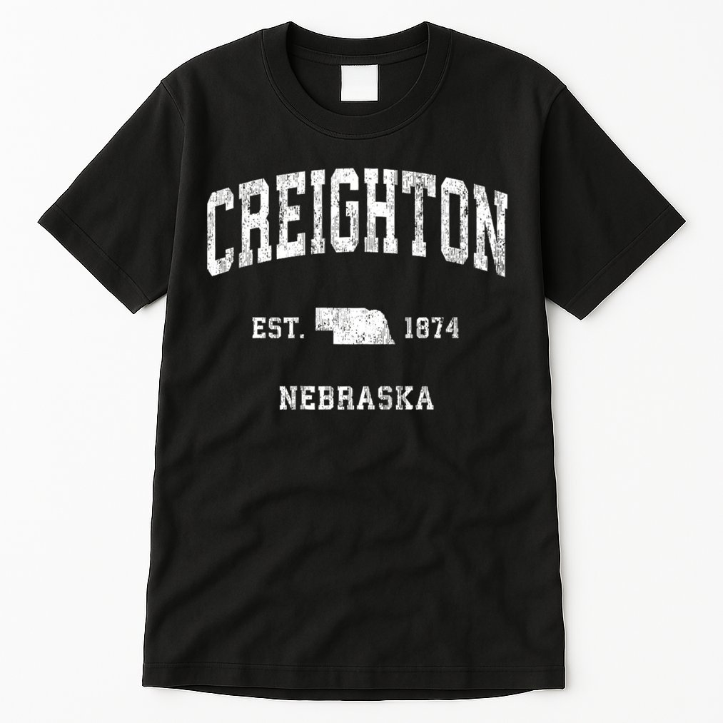 Creighton Nebraska Ne Vintage Athletic Sports Tall T-Shirt