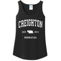 Creighton Nebraska Ne Vintage Athletic Sports Ladies Essential Tank