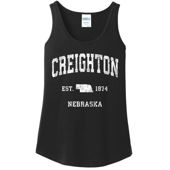 Creighton Nebraska Ne Vintage Athletic Sports Ladies Essential Tank