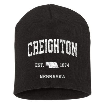 Creighton Nebraska Ne Vintage Athletic Sports Short Acrylic Beanie