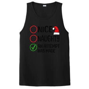 Christmas Nice Naughty An Attempt Was Made Xmas List Santa PosiCharge Competitor Tank