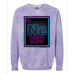 Cool NE Neon Light Periodic Table Element Colorblast Crewneck Sweatshirt