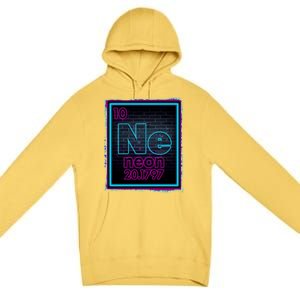 Cool NE Neon Light Periodic Table Element Premium Pullover Hoodie