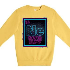 Cool NE Neon Light Periodic Table Element Premium Crewneck Sweatshirt