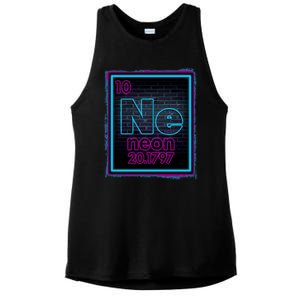 Cool NE Neon Light Periodic Table Element Ladies PosiCharge Tri-Blend Wicking Tank