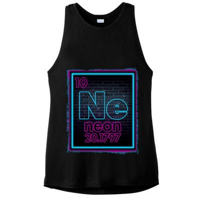Cool NE Neon Light Periodic Table Element Ladies PosiCharge Tri-Blend Wicking Tank
