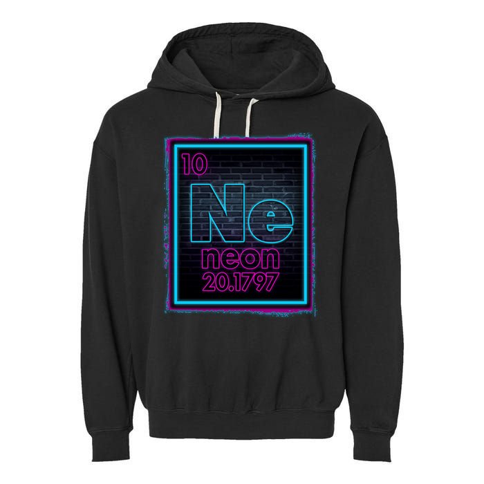Cool NE Neon Light Periodic Table Element Garment-Dyed Fleece Hoodie