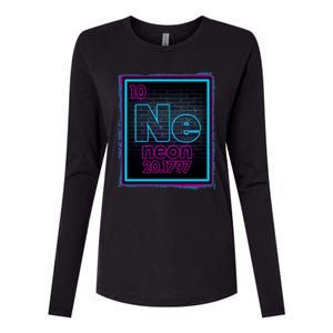 Cool NE Neon Light Periodic Table Element Womens Cotton Relaxed Long Sleeve T-Shirt