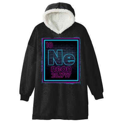 Cool NE Neon Light Periodic Table Element Hooded Wearable Blanket
