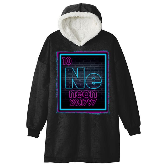 Cool NE Neon Light Periodic Table Element Hooded Wearable Blanket