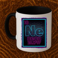 Cool NE Neon Light Periodic Table Element Mug