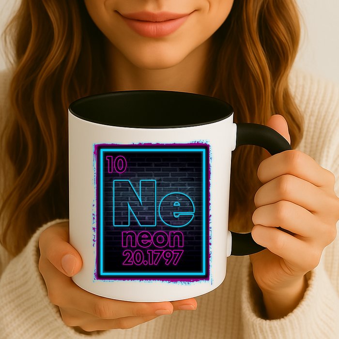 Cool NE Neon Light Periodic Table Element Mug