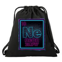 Cool NE Neon Light Periodic Table Element Drawstring Bag