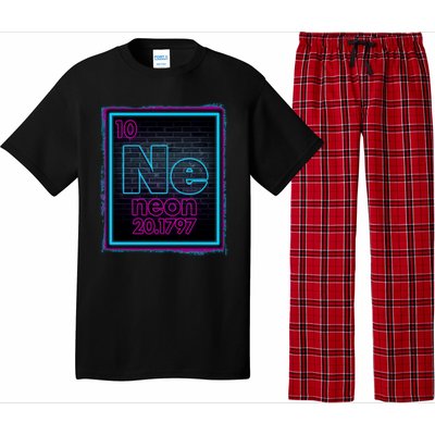 Cool NE Neon Light Periodic Table Element Pajama Set